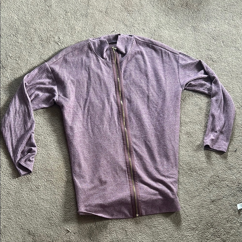 Purple Full-Zip Women’s Sweater